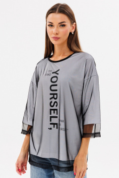 Повседневный джемпер с принтом Kivviwear 4227.03 - фото 5