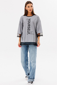 Повседневный джемпер с принтом Kivviwear 4227.03 - фото 4