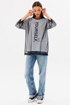 Повседневный джемпер с принтом Kivviwear 4227.03 - фото 3