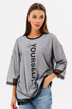 Повседневный джемпер с принтом Kivviwear 4227.03 - фото 1