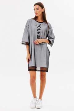 Платье с принтом, сеткой и хлопком для особых случаев Kivviwear 4228.03 - фото 5