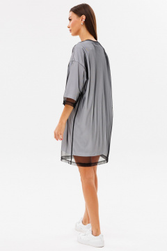 Платье с принтом, сеткой и хлопком для особых случаев Kivviwear 4228.03 - фото 2