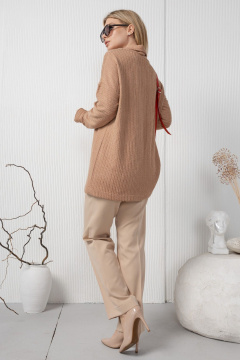 Классические брюки на притачном поясе для делового образа AMORI 5205 бежевый - фото 4