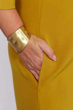 Платье с рельефами и накладными карманами из элегантного материала Algranda А4023-2 - фото 5