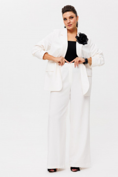 Стильный костюм с брюками палаццо и жакетом из текстиля Anelli 1485.1 милки_вей - фото 1