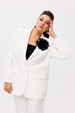 Стильный костюм с брюками палаццо и жакетом из текстиля Anelli 1485.1 милки_вей - фото 2