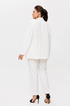 Костюм 2-ка из текстиля с брюками и жакетом Anelli 1486.1 белая_акула - фото 2