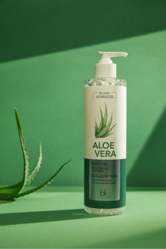 Увлажняющий гель для тела с Aloe vera и бетаином Belkosmex Plant Advanced Aloe Vera Гель для тела увлажняющий успокаивающий - фото 3