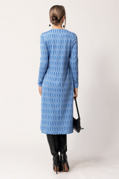 Платье расширенного к низу силуэта с круглым вырезом Golden Valley 44055-1 голубой - фото 2