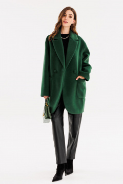 Брюки зауженные из экокожи с горизонтальными подрезами EOLA 2713 черный - фото 4