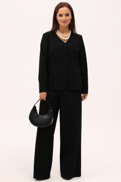 Деловой костюм 2-ку жакет и брюки с высокой посадкой Angelina & Сo 1161 - фото 2