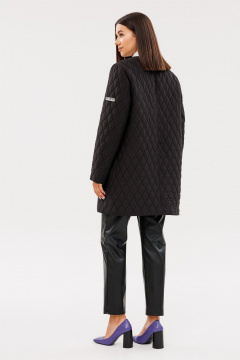 Черный жакет на подкладке со стеганым полотном Ларс Стиль 968 - фото 4