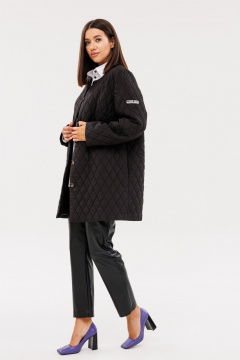 Черный жакет на подкладке со стеганым полотном Ларс Стиль 968 - фото 1