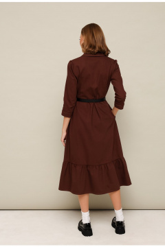 Джинсовое платье с воланом, карманами и ремнем PUR PUR 11-320 - фото 2