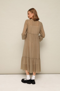 Платье из шифона с абстрактным принтом и воланом PUR PUR 11-334/4 - фото 4