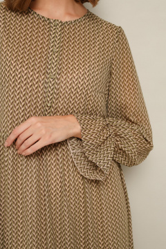 Платье из шифона с абстрактным принтом и воланом PUR PUR 11-334/4 - фото 2