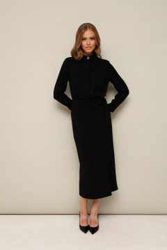 Платье с запахом и высоко у пальца из струящейся ткани PUR PUR 11-304/1 - фото 1