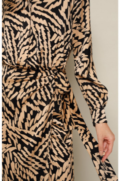 Платье с запахом и резинкой по талии из струящейся ткани PUR PUR 11-304/2 - фото 3