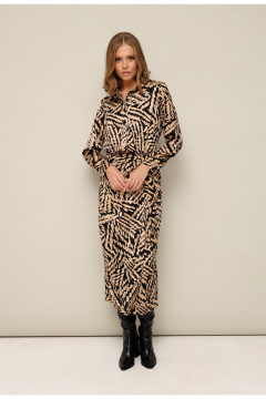 Платье с запахом и резинкой по талии из струящейся ткани PUR PUR 11-304/2 - фото 1