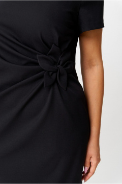 Черное платье из вискозы и текстиля, деловой стиль, круглый год Moda Versal П1462 черный - фото 4