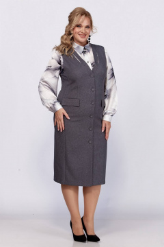 Элегантный комплект из сарафана и блузки из текстиля Koketka i K 1184 - фото 1