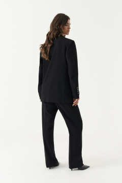 Жакет полу-прилегающего силуэта из текстиля Панда 187233w черный - фото 4