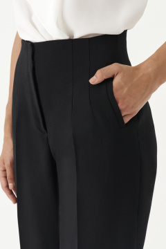 Брюки классические зауженные с высокой посадкой Панда 194460w черный - фото 3