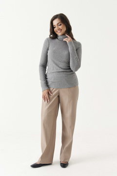 Демисезонный джемпер и брюки с минималистичным кроем Панда 195040w серый - фото 1