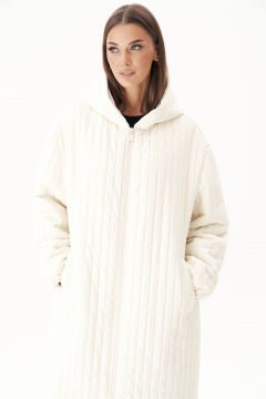 Пальто демисезонное оверсайз с капюшоном из плащёвой ткани Fantazia Mod 4911 - фото 5