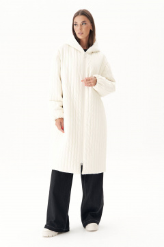 Пальто демисезонное оверсайз с капюшоном из плащёвой ткани Fantazia Mod 4911 - фото 1