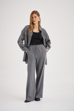 Брюки и рубашка из трикотажа с накладными карманами EZER 2091 серый_меланж - фото 2