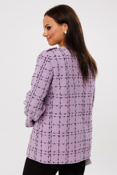 Стильный жакет в стиле «шанель» с накладными карманами Mubliz 020 лаванда - фото 3