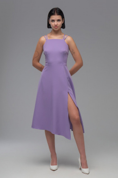 Вечернее платье фиолетовое в классическом стиле AVEEVA 5207 лаванда - фото 3