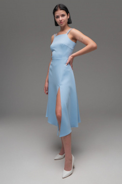 Вечернее платье голубое в классическом стиле AVEEVA 5207 голубой - фото 4