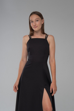 Вечернее платье черное в классическом стиле AVEEVA 5207 черный - фото 2