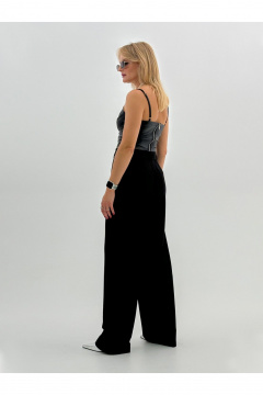 Классические брюки со стрелками из костюмной вискозы DEVITA 3017-2 черный - фото 4