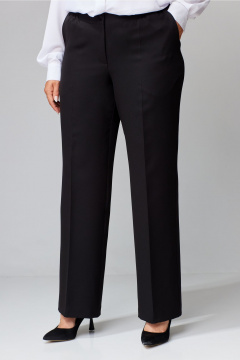 Брюки прямого силуэта с заутюженными стрелками Aira Style 24-026 черный - фото 3