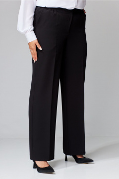 Брюки прямого силуэта с заутюженными стрелками Aira Style 24-026 черный - фото 1