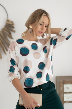 Классические женские брюки с поясом на кулиске и карманами Nika.PL 0303101 изумрудный - фото 4