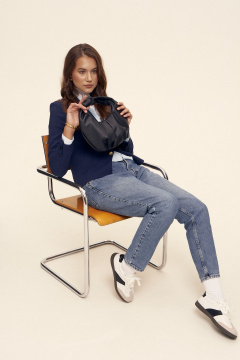 Сумка классическая из экокожи с плечевым ремнем Polisto Lo черный - фото 2