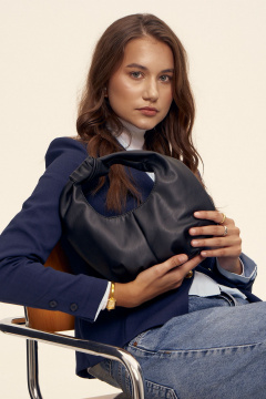 Сумка классическая из экокожи с плечевым ремнем Polisto Lo черный - фото 1