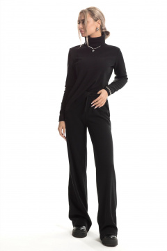 Брюки широкие и джемпер классический из трикотажа Golden Valley 6515-2 черный - фото 1