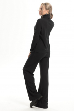 Брюки широкие и джемпер классический из трикотажа Golden Valley 6515-2 черный - фото 3