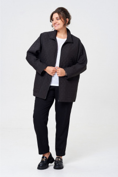Жакет и брюки комплект на каждый день из текстиля Liona Style 911 черный - фото 1