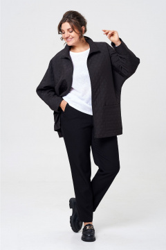 Жакет и брюки комплект на каждый день из текстиля Liona Style 911 черный - фото 3