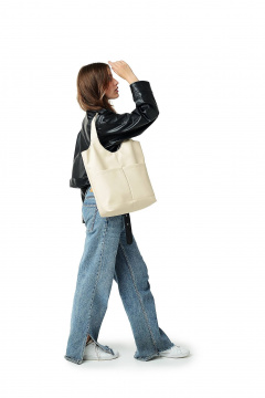 Эко-кожа сумка бежевого цвета подходящая для любого образа MT.Style City Bez2 - фото 1