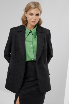 Жакет классический приталенный из костюмной ткани с подкладкой HELEN BIRCH J042 темно-серый - фото 2