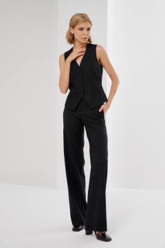 Классический жилет из текстиля с приталенным силуэтом и регулируемым хлястиком HELEN BIRCH Ji001а черный - фото 3