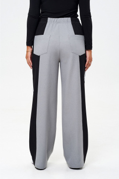 Широкие брюки и стеганый жакет на резинке, демисезон Liona Style 915 серый - фото 3