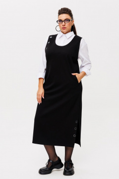 Сарафан прямого кроя из трикотажа и вискозы Anelli 1489 мэри_поппинс - фото 1